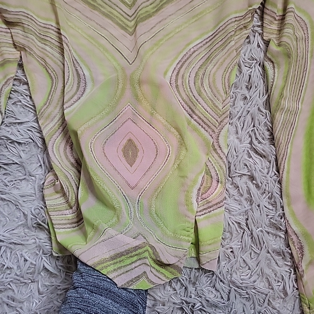 AFRM Mesh Shirt Top Blouse Zadie Long Sleeve Mock Neck Turtleneck Retro ✨️💫 - Picture 9 of 13
